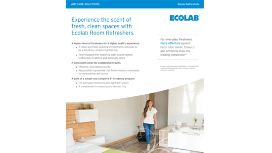 Ecolab Room Refreshers Odor Care Brochure