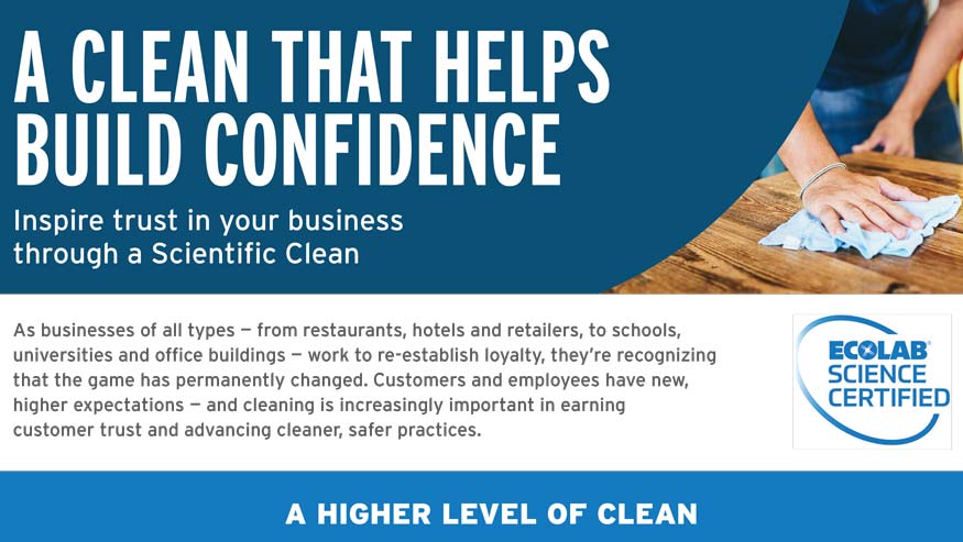 Screenshot of the top portion of the downloadable infographic, "A Clean That Helps Build Confidence."