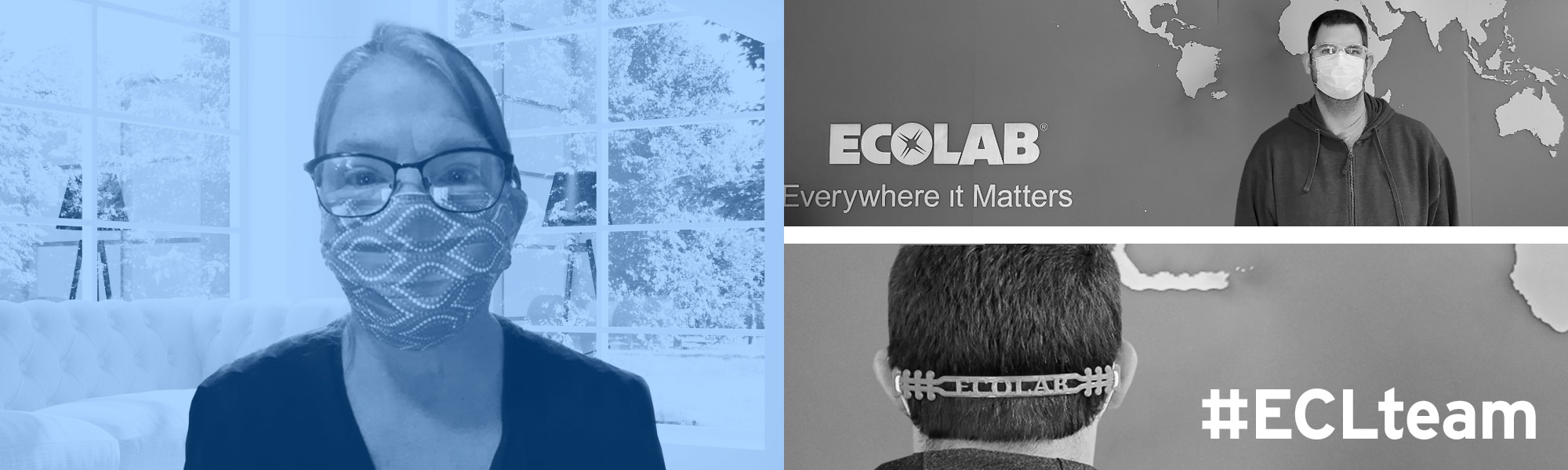 Ecolab teammates wearing masks