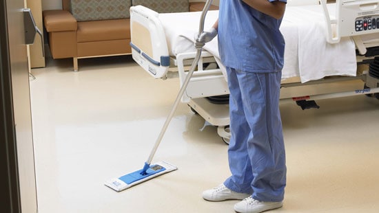 Microfiber Mop and Mop System for Hospitals