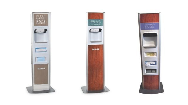 Ecolab Sanitizer Stands and Cough Stations