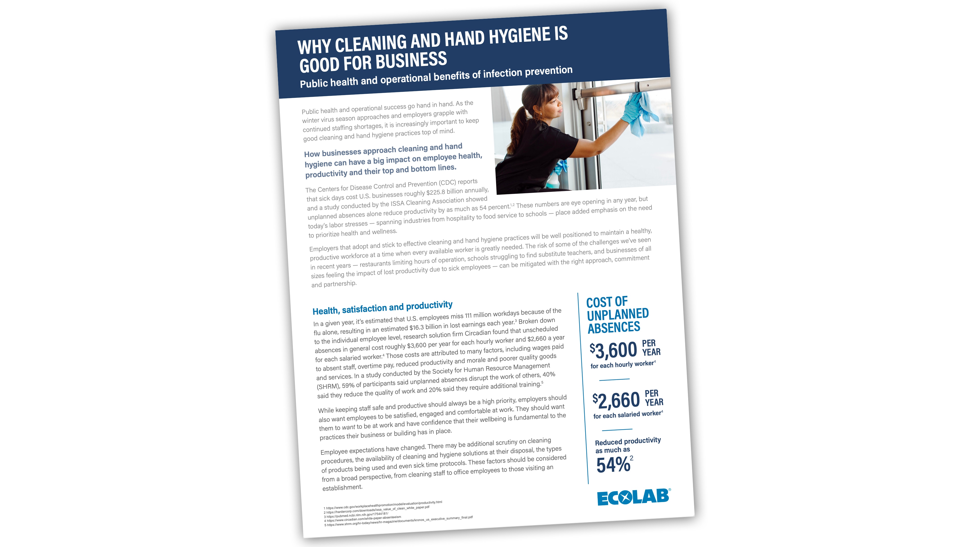 Image of Ecolab Why Cleaning and Hand Hygiene is Good for Business pdf