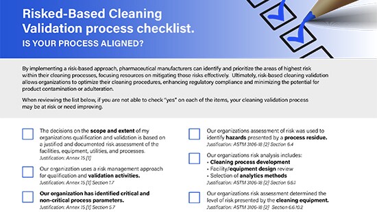 Cleaning Validation Checklist