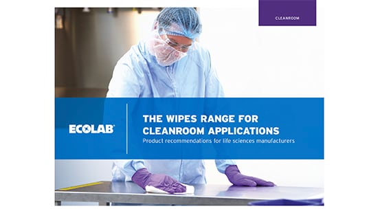 Cover of the Ecolab Klerwipe™ Range for Cleanroom Applications eBook