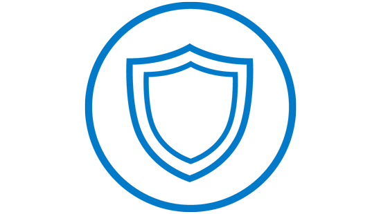 Blue shield icon