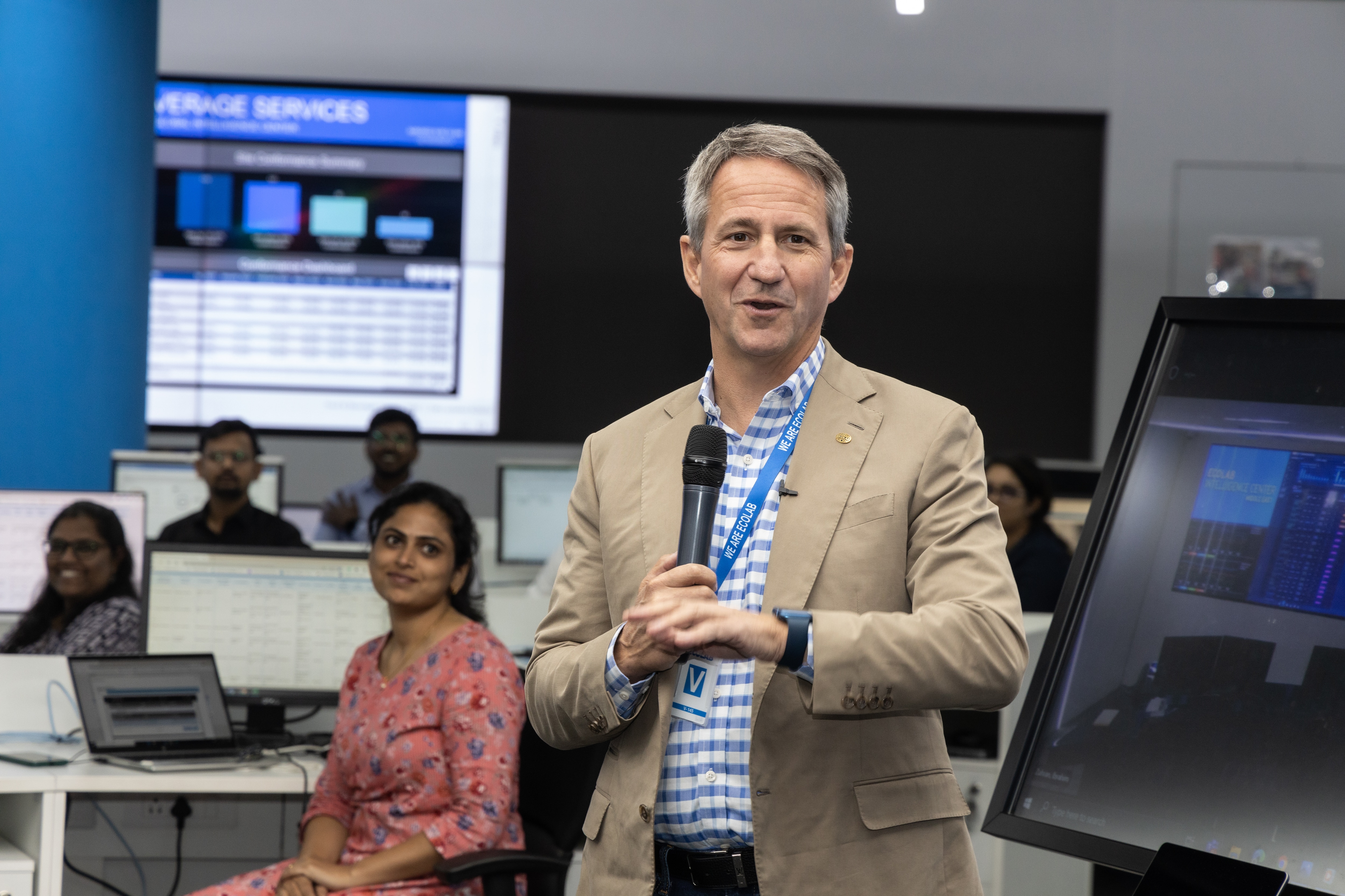 CEO Christophe Beck at Ecolab Global Intelligence Center, Pune, India 