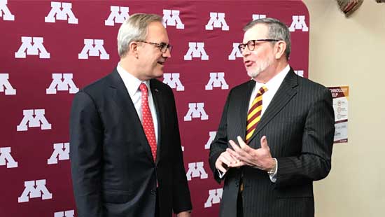 Ecolab Chairman and CEO Doug Baker and University of Minnesota President Eric Kaler discuss the Ecolab Foundation's contribution to the university.