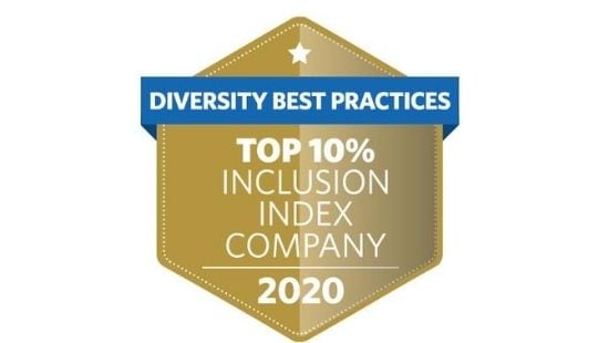 Diversity Best Practice Top 10% Inclusion Index 2020 Award Logo