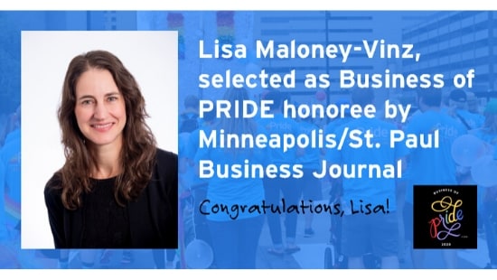 Lisa Maloney-Vinz selected as Business of PRIDE honoree