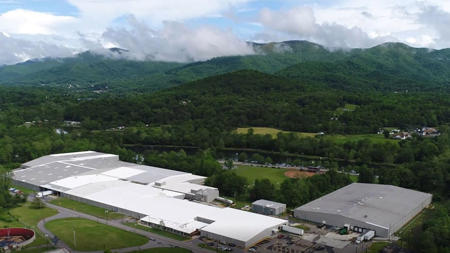 Aerial shot of the National Wiper Alliance manufacturing facility in North Carolina.