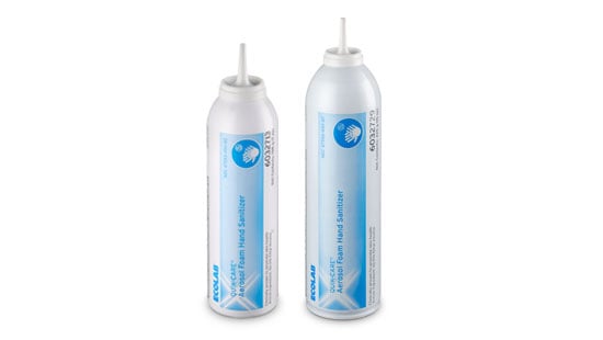 Quik-Care Aerosol Foam Hand Sanitizer 7 oz and 12 oz bottles