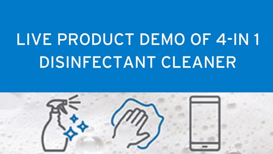 Live Product Demo of 4-in-1 Disinfectant Cleaner