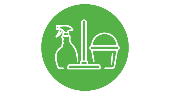 Line drawn icon of disinfection equipment