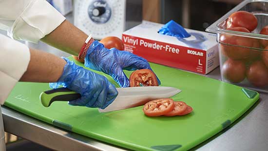 food prep on a cutting board