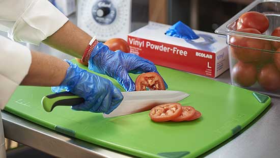 food prep on a cutting board 