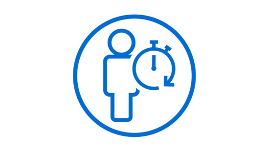 Labor Productivity eROI Icon Blue