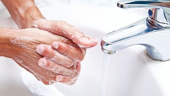 Washing hands