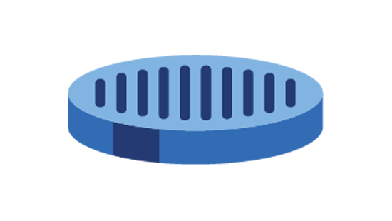 Icon illustration of floor drain.