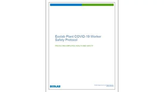 Ecolab worker safety protocols brochure.