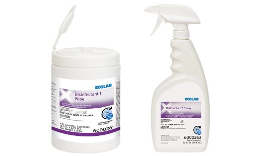 Disinfectant 1 wipe and spray group shot