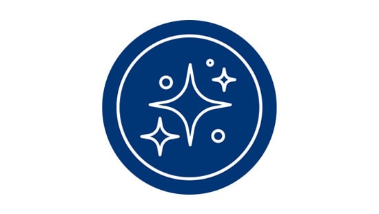 Icon of clean sparkles.