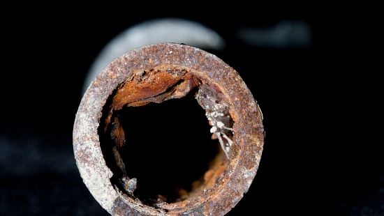pipe, corroded pipe, heavy, water, corrosion