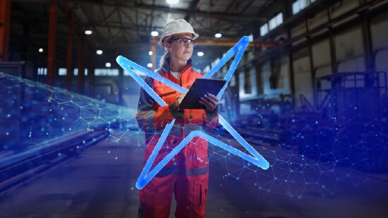plant worker with water circularity spark